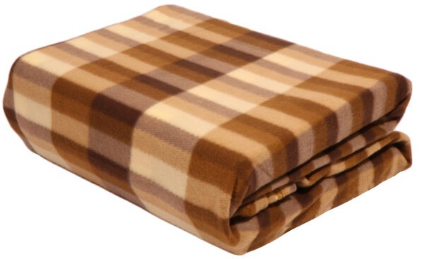 Fleece κουβέρτα σε καμηλό καρό χρώμα