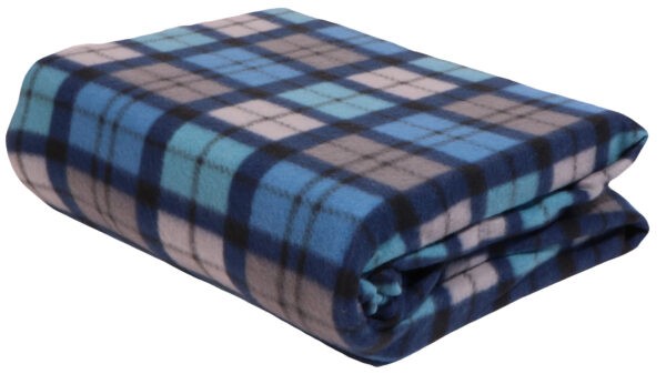 Fleece κουβέρτα σε μπλε καρό χρώμα
