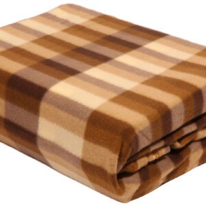 Fleece κουβέρτα σε καμηλό καρό χρώμα